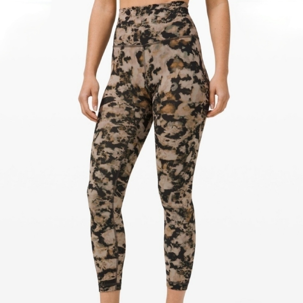 Lululemon Wunder Train HR Tight 25” DRLM Dispersed Raw Light Multi Leggings 2